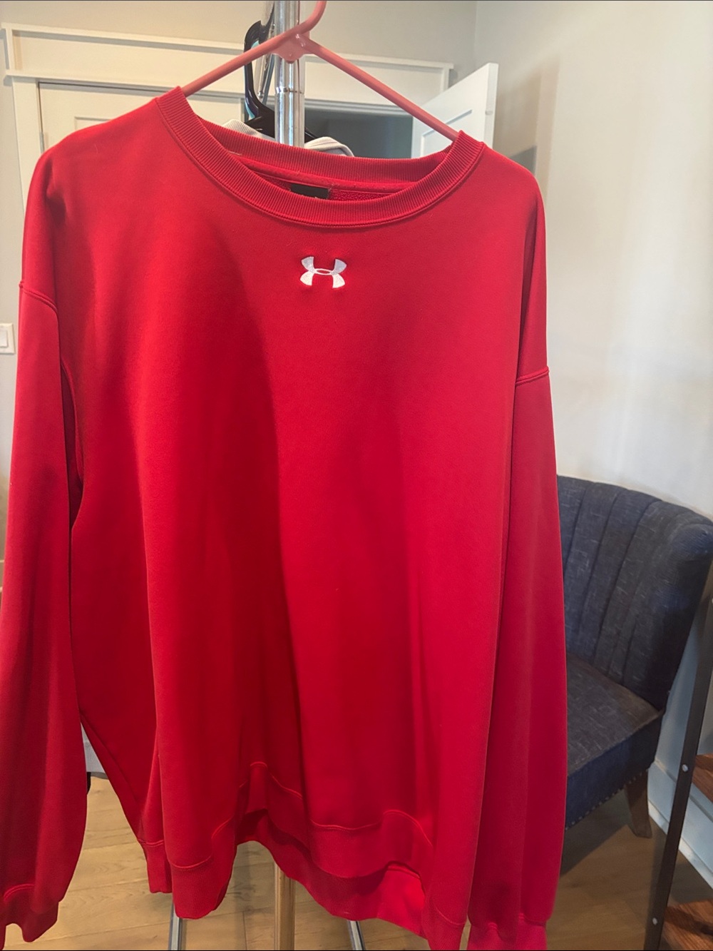 Under Armour Men's Bright Red Crewneck Sweatshirt